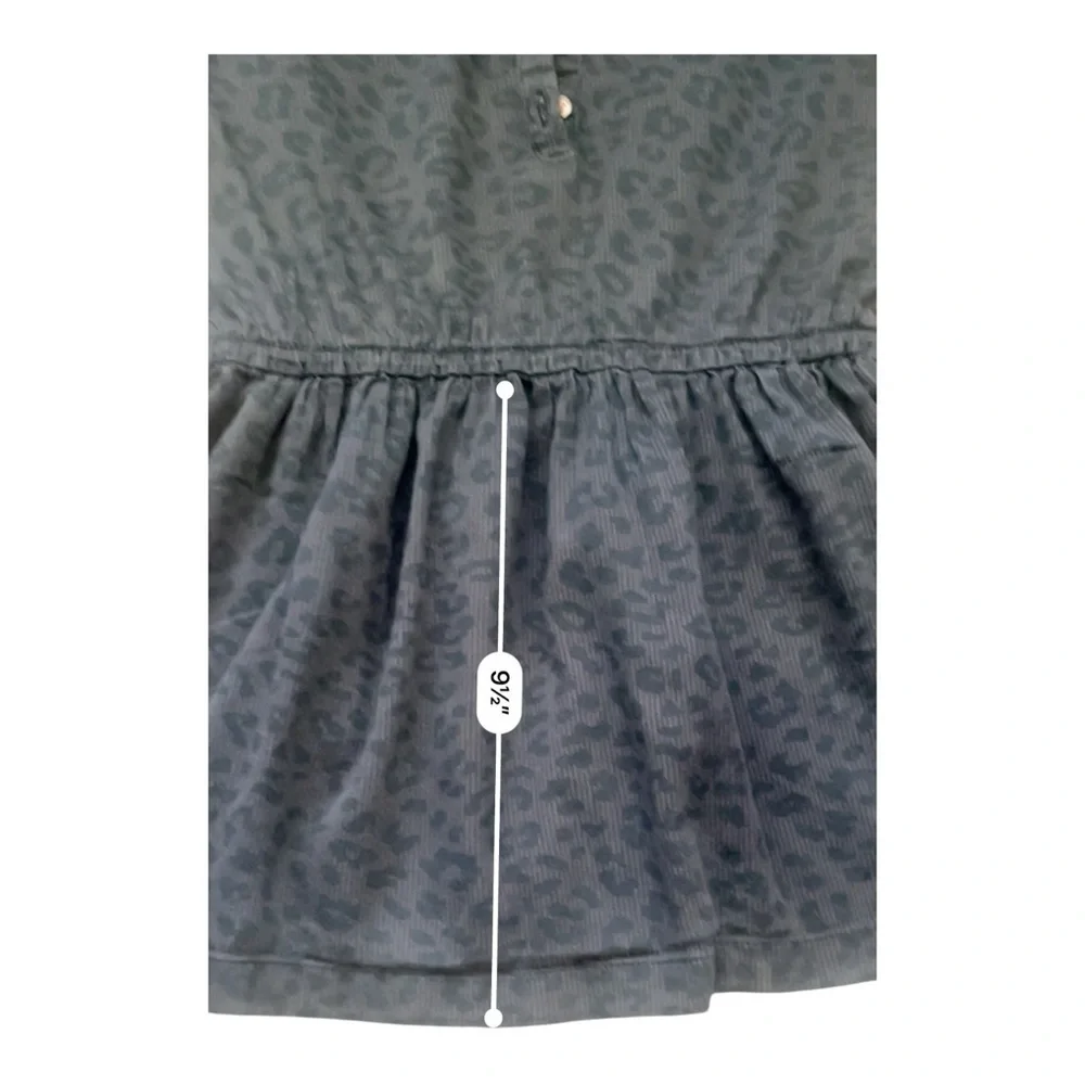 Carter’s casual twirl bodysuit dress Girl 4T midnight leopard print front button